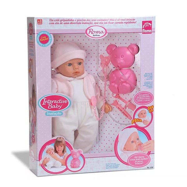 Boneca Interactive Baby Inalação - Roma