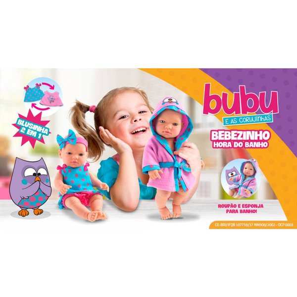 Bebezinho Hora Do Banho Bubu E As Corujinhas - Roma