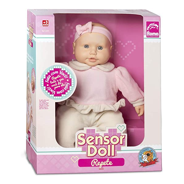 Boneca Com Mecanismo Sensor Doll Repete Falas - Roma
