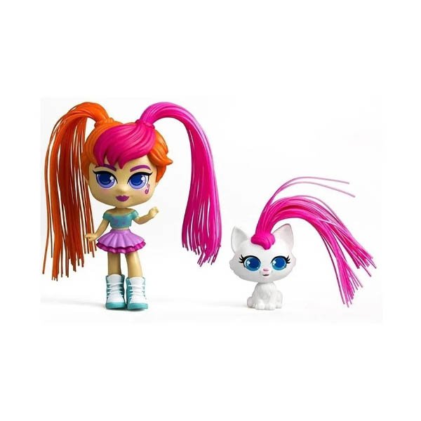 Boneca Curli Girls e Mascote Birthday Girl - Rosita