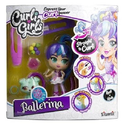 Boneca Curli Girls e Mascote Ballerina - Rosita
