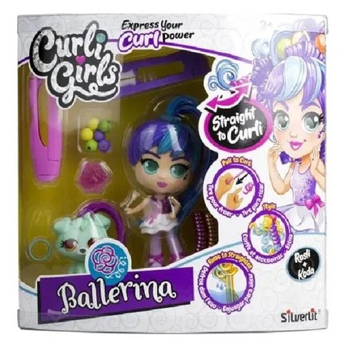 Boneca Curli Girls e Mascote Ballerina - Rosita