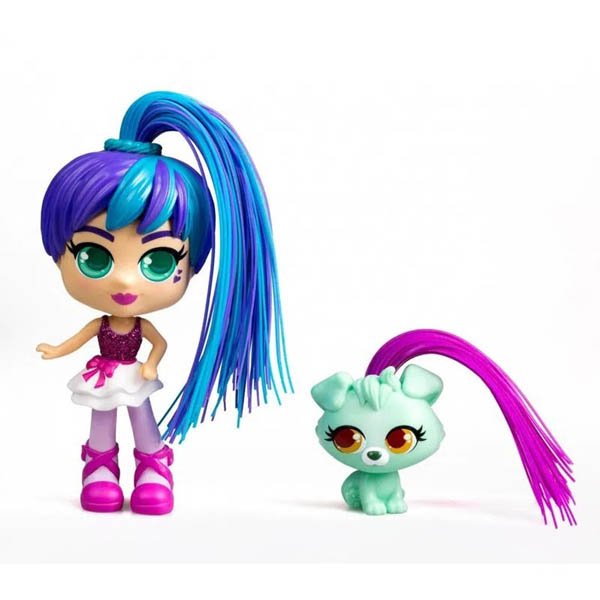 Boneca Curli Girls e Mascote Ballerina - Rosita