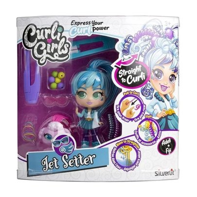 Boneca Curli Girls e Mascote Jet Setter - Rosita