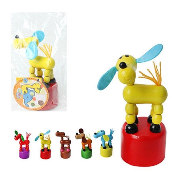 Bonecos Articulados de Madeira Cachorro - Artyara