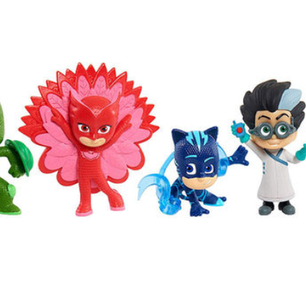 Conjunto De 5 Figuras 08 Cm Pj Masks Night Ninja Novas Poses