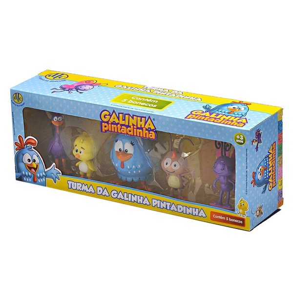 Conjunto de Bonecos Galinha Pintadinha 5 Personagens - DTC