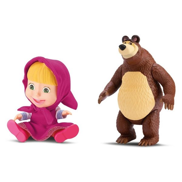 Bonecos de Vinil Masha e o Urso - Divertoys