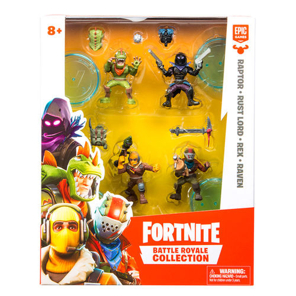 Fortnite Mini Figura Com Acessórios Raptor Rust Rex Raven - Fun