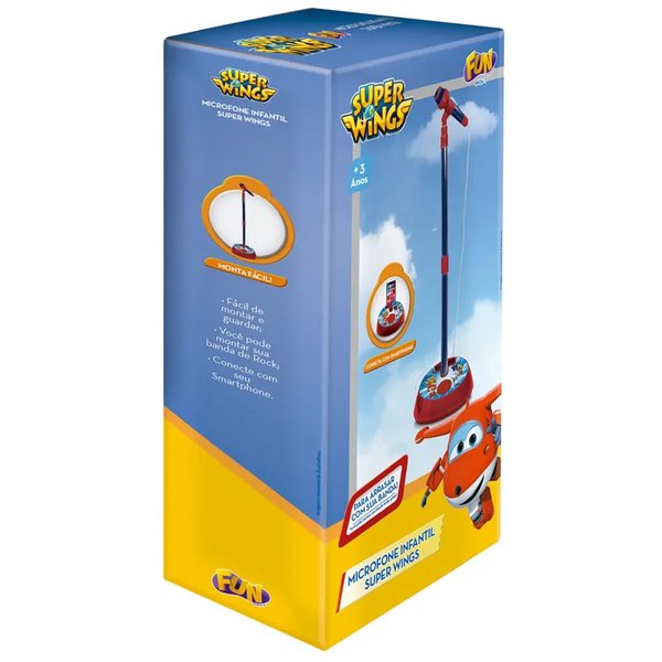 Microfone Infantil com Pedestal Super Wings - Fun