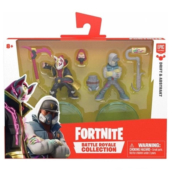 Kit com 2 Mini Figuras Fortnite Drift e Abstrakt - Fun