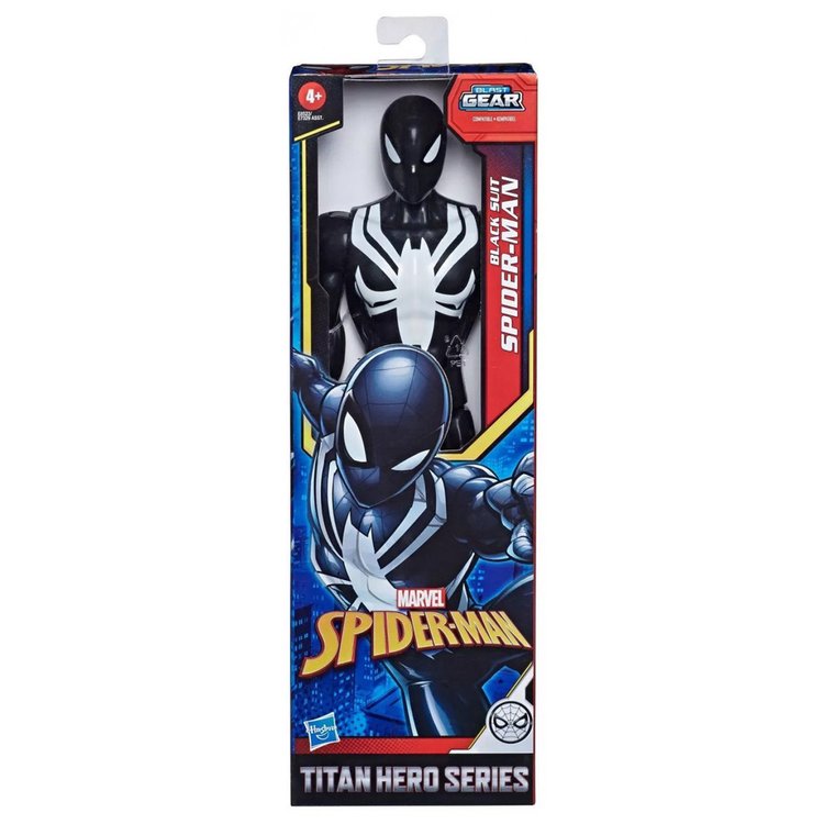 Figura de Ação Spider Man Titan Hero Black Suit Spider Man - Hasbro