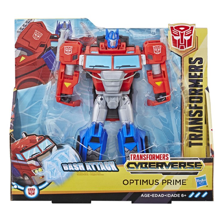 Boneco Articulado Transformers Cyberverse Optimus Prime Bash Attack - Hasbro