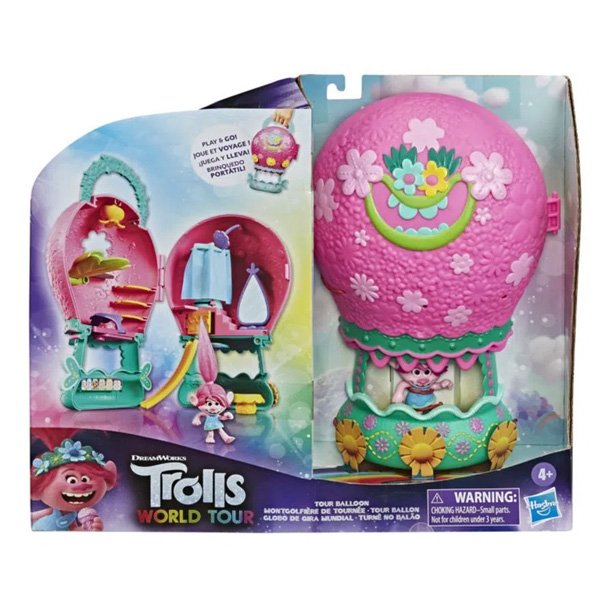 Playset e Mini Figura Trolls Balão World Tour - Hasbro