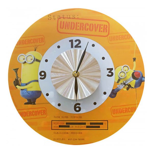 Relógio Adesivo Meu Malvado Favorito - Mileno - Amarelo