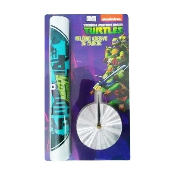 Relógio Adesivo De Parede Tartarugas Ninjas - Mileno