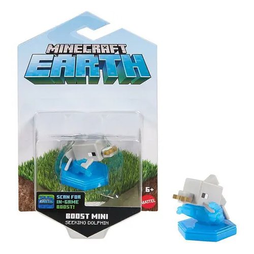 Mini Figura Minecraft Earth 4cm Golfinho à Procura - Mattel