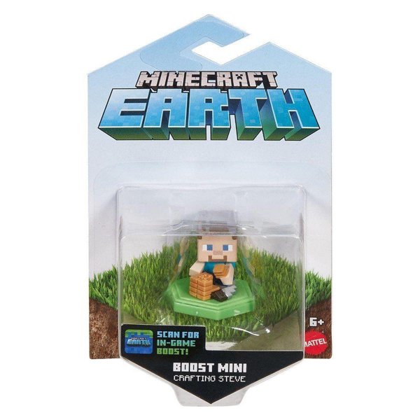Mini Figura Minecraft Earth 4cm Steve Trabalhador - Mattel