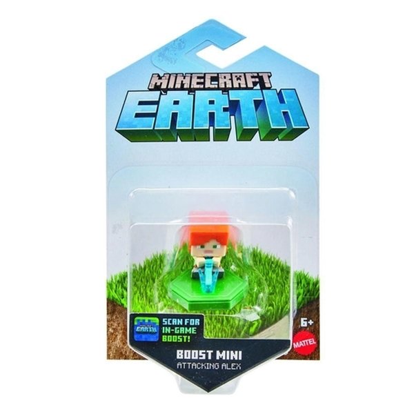 Mini Figura Minecraft Earth 4cm Futuro Alex ao Ataque - Mattel