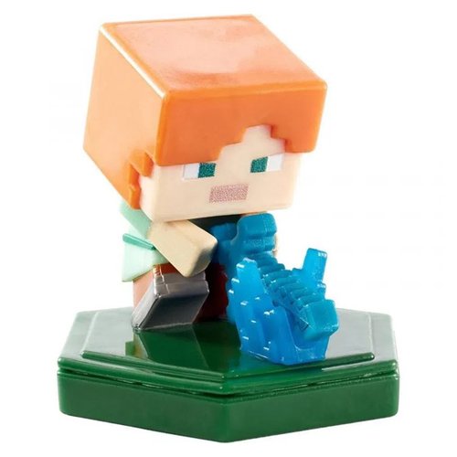 Mini Figura Minecraft Earth 4cm Futuro Alex ao Ataque - Mattel