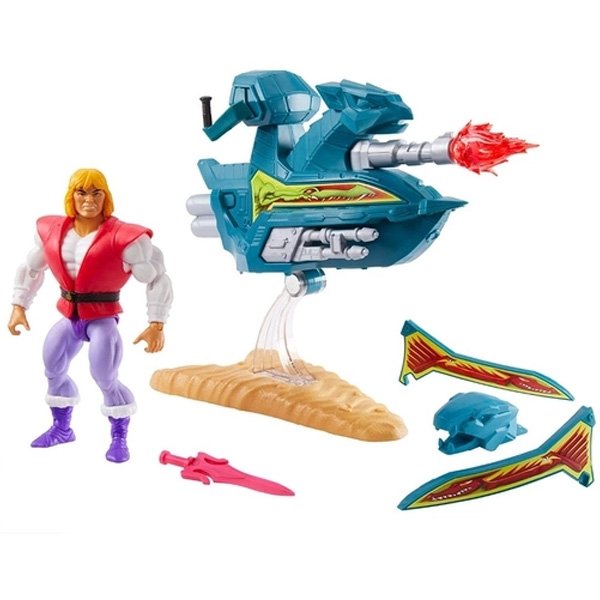 Figura e Veículo Jet Sled e Principe Adam Masters of the Universe - Mattel