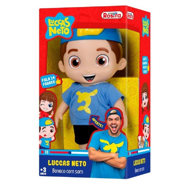 Boneco Luccas Neto que Fala 30cm - Rosita
