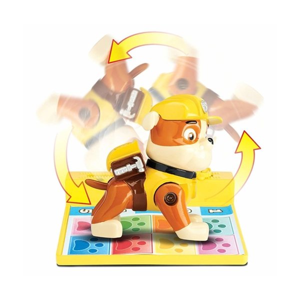 Patrulha Canina Figura Back Flip Com Tapetinho Rubble - Sunny