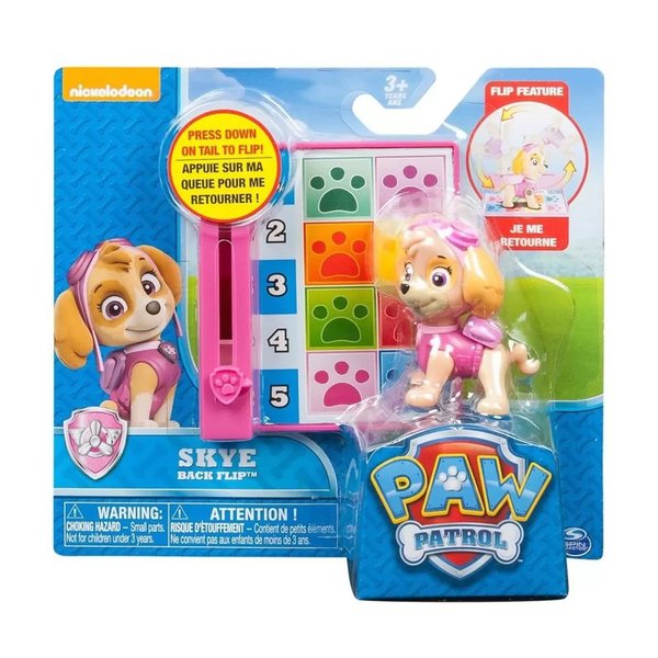 Patrulha Canina Figura Back Flip Com Tapetinho Skye - Sunny