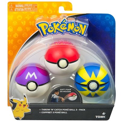 Pokemon Pack MasterBall Com 3 Pokebolas - Sunny