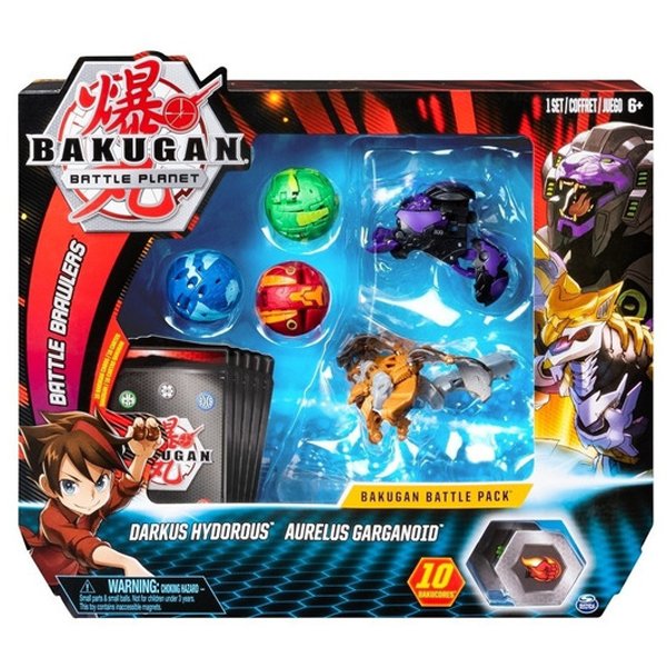 Batalha Bakugan Pack Darkus Hydorous e Aurelus Garganoid - Sunny