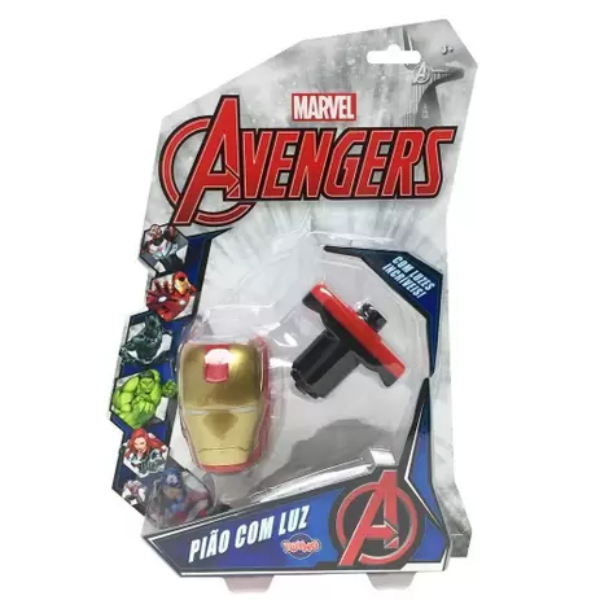 Pião Com Luz Vingadores Homem de Ferro - Toyng