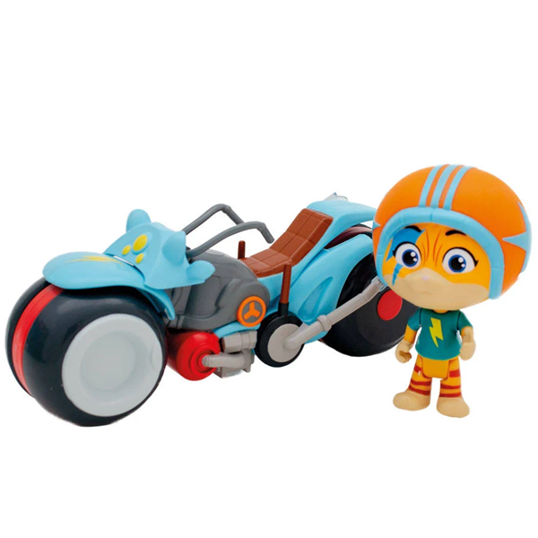 Conjunto de Figura de Ação Com Veículo A Moto Do Lampo - Toyng