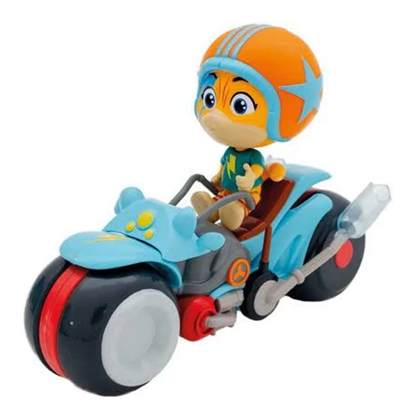 Conjunto de Figura de Ação Com Veículo A Moto Do Lampo - Toyng