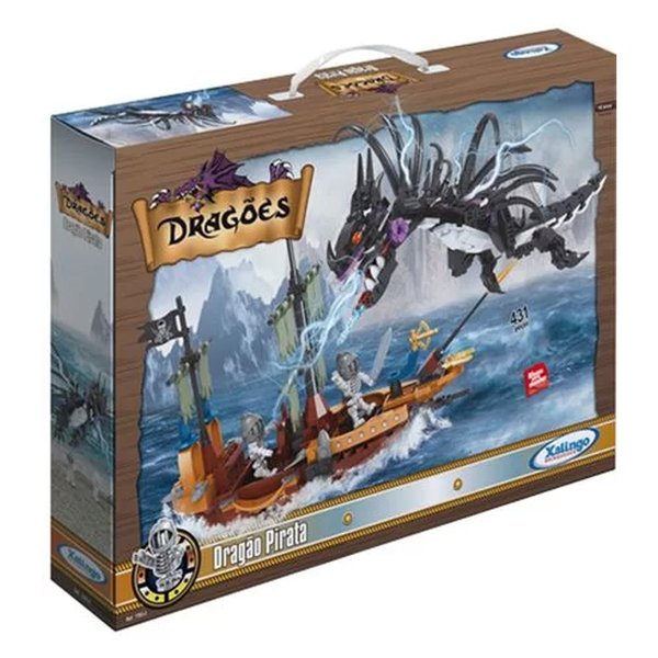 Blocos de Montar Dragão Pirata 431 Peças - Xalingo