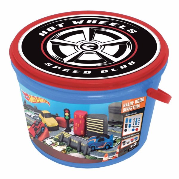 Balde Massinha E Acessórios Hot Wheels - Fun