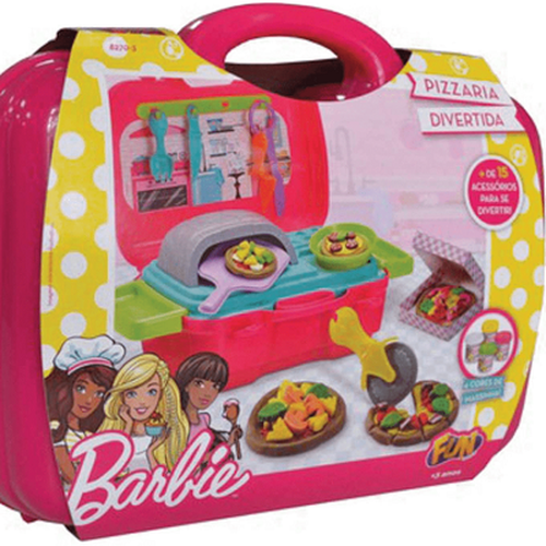 Massinha Barbie Pizzaria Divertida - Fun