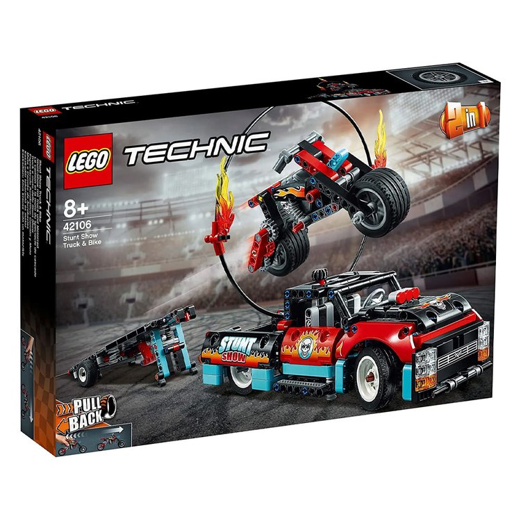 Blocos d Montar Technic Motocicleta Caminhão Acrobacias-Lego