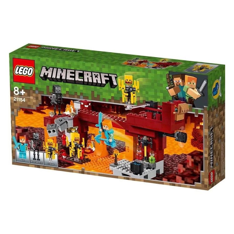 Blocos de Montar Minecraft A Ponte Flamejante - Lego