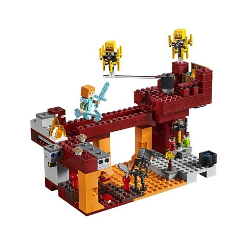 Blocos de Montar Minecraft A Ponte Flamejante - Lego