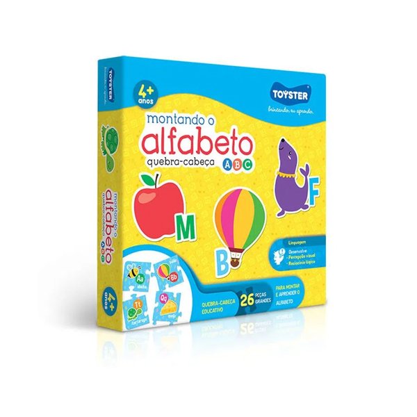 Quebra-Cabeça Montando o Alfabeto 26 Peças - Toyster