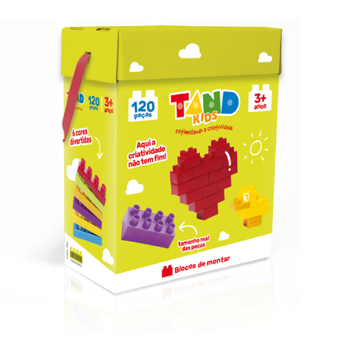 Blocos de Montar Baú 120 Peças Tand Kids - Toyster