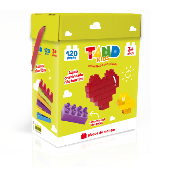 Blocos de Montar Baú 120 Peças Tand Kids - Toyster