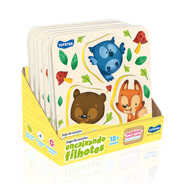 Jogo Encaixando Filhotes da Floresta - Toyster