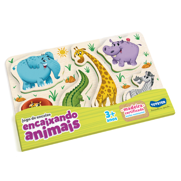 Jogo Encaixando Animais da Selva - Toyster
