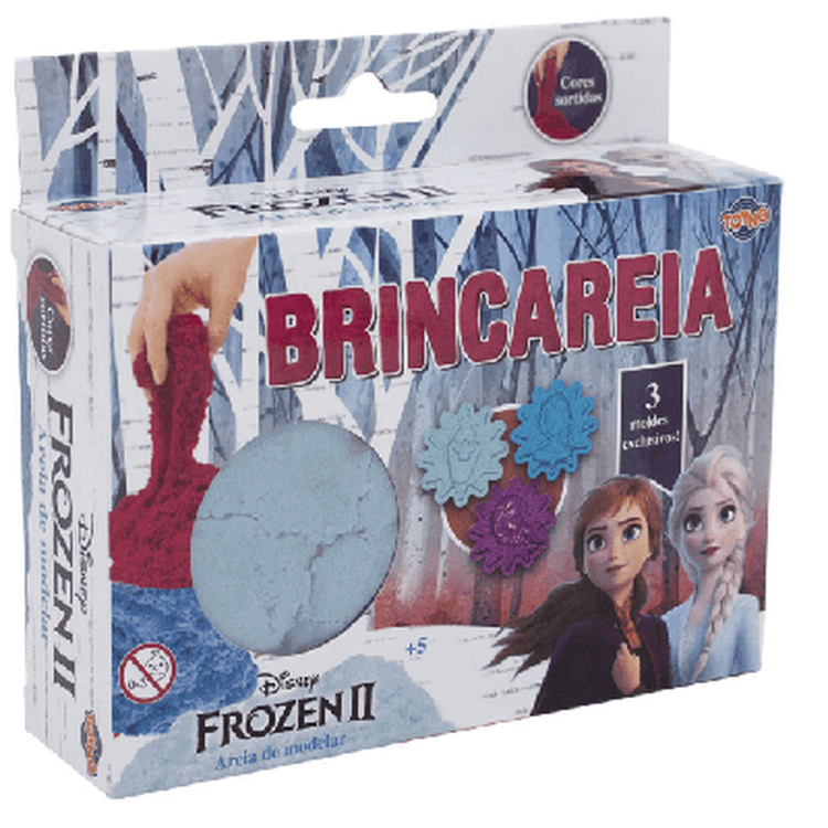 Kit Areia de Brincar Caixa Frozen Cores Sortidas - Toyng