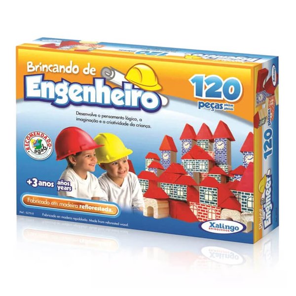 Blocos Brincando De Engenheiro 120 peças - Xalingo