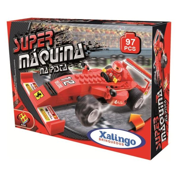 Blocos Montar Carrinho Super Máquina Na Pista - Xalingo