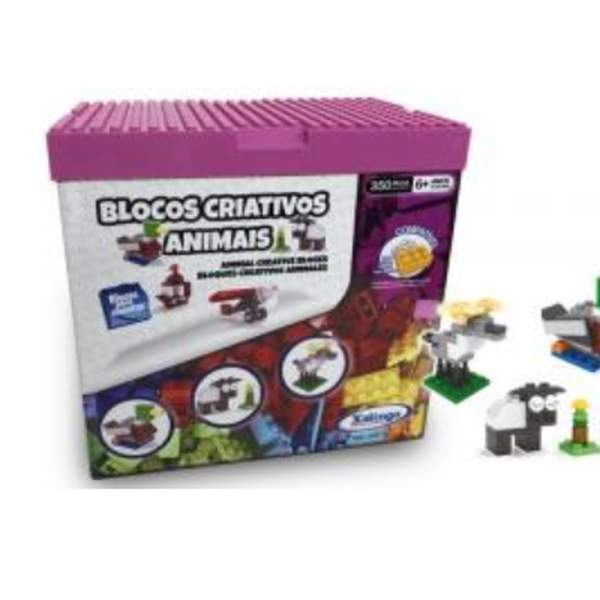 Blocos De Montar Criativos Animais 350 Pçs - Xalingo