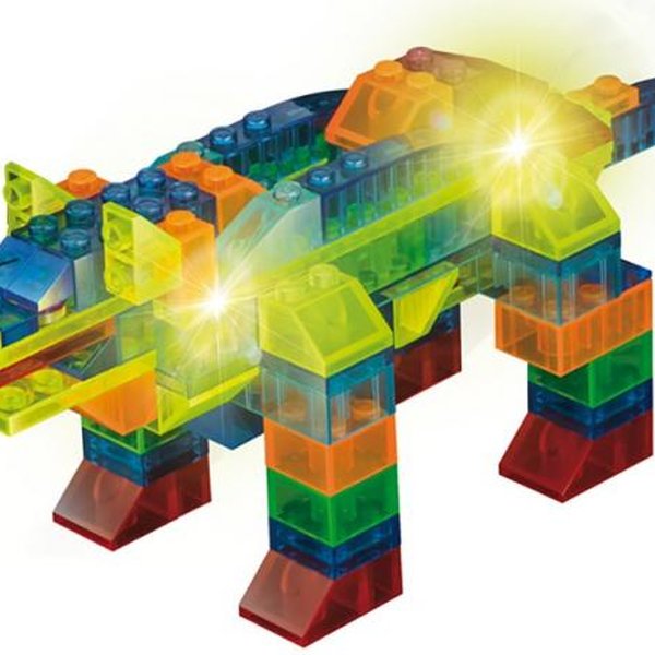 Blocos De Montar Light Blocks Animais 99 peças - Xalingo
