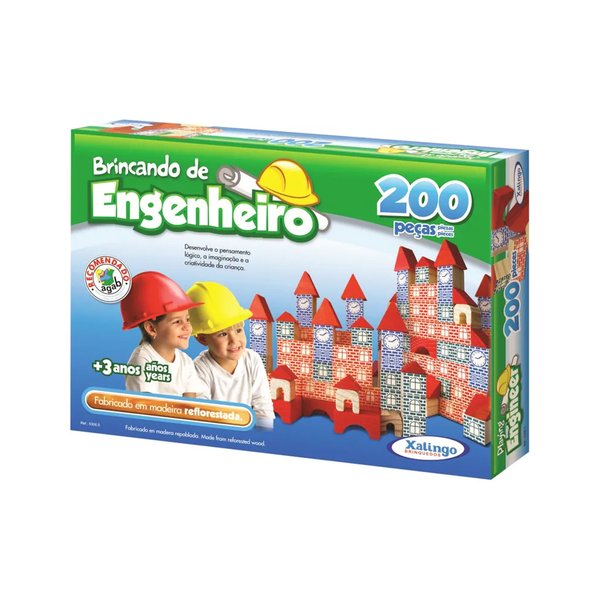 Brincando De Engenheiro 200 Peças - Xalingo